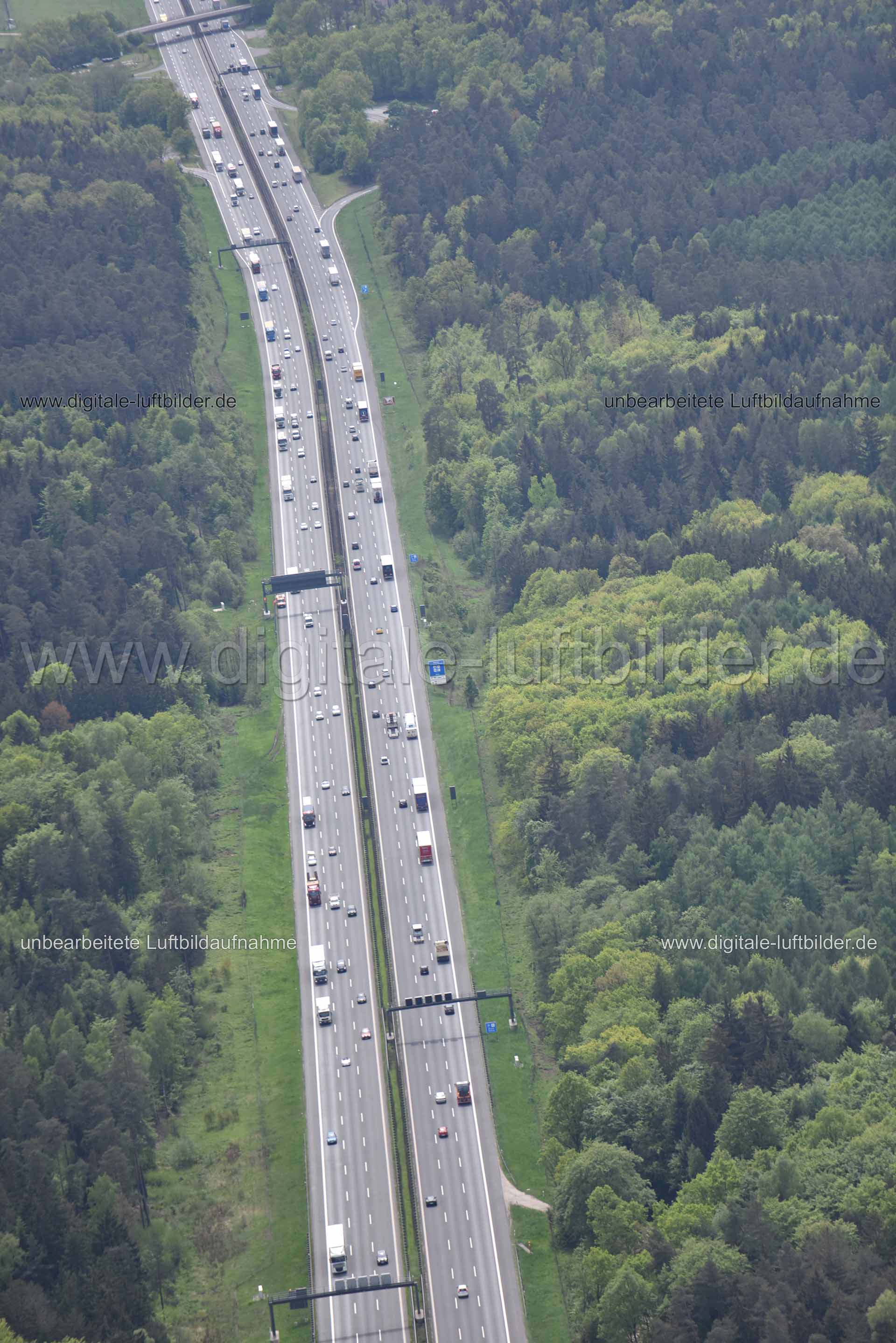 Luftaufnahme Autobahn in Nürnberg | Mittelfranken, Bayern