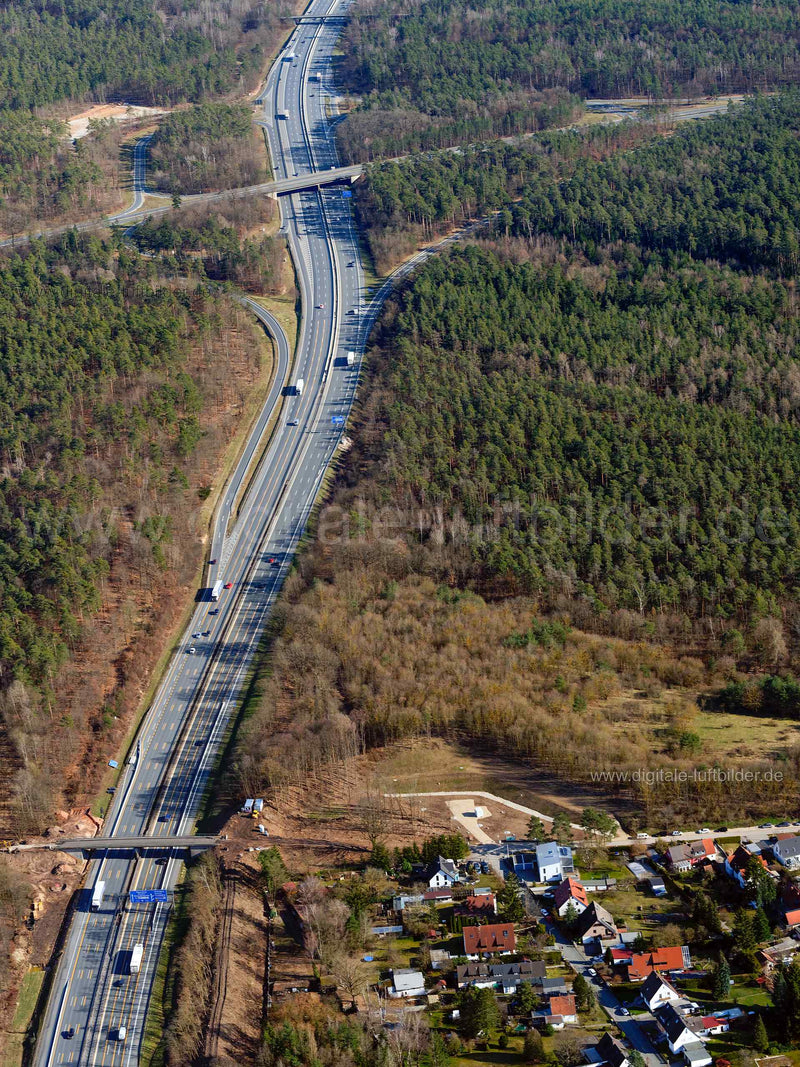 Luftaufnahme Autobahn A3 (Buchenbühl) in Nürnberg | Mittelfranken, Bayern