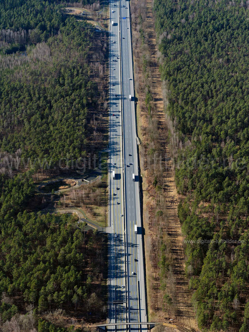 Luftaufnahme Autobahn A3 bei Buchenbühl in Nürnberg | Mittelfranken, Bayern