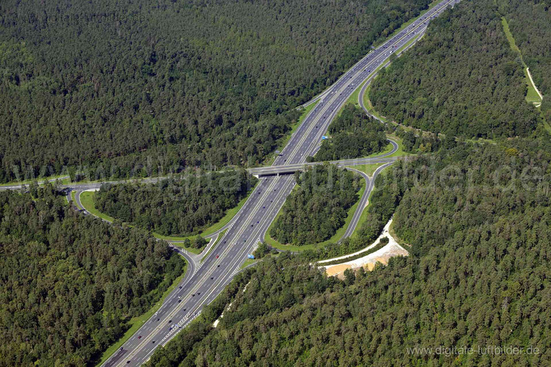 Luftaufnahme Autobahn A3 Nürnberg Nord in Nürnberg | Mittelfranken, Bayern