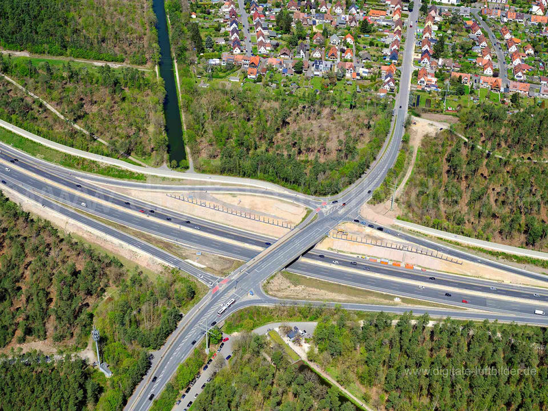 Luftaufnahme Autobahn A73 - Königshof in Nürnberg | Mittelfranken, Bayern