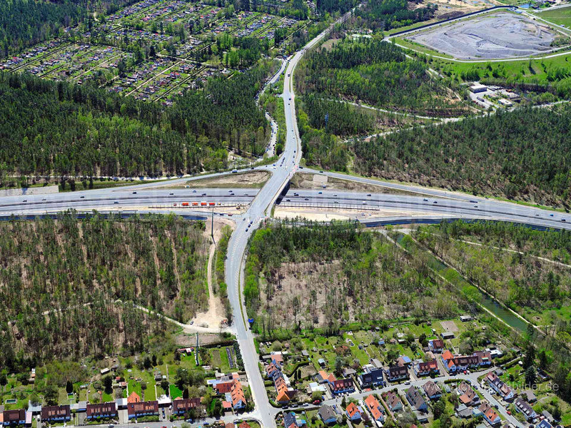 Luftaufnahme Autobahn A73 - Königshof in Nürnberg | Mittelfranken, Bayern