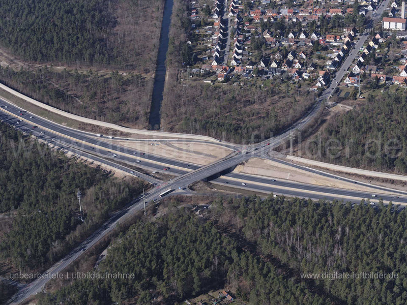 Luftaufnahme Autobahn A73 (Nürnberg-Königshof) in Nürnberg | Mittelfranken, Bayern