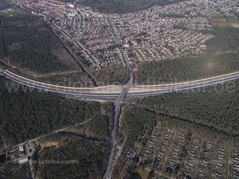 Luftaufnahme Autobahn A73 (Nürnberg-Königshof) in Nürnberg | Mittelfranken, Bayern