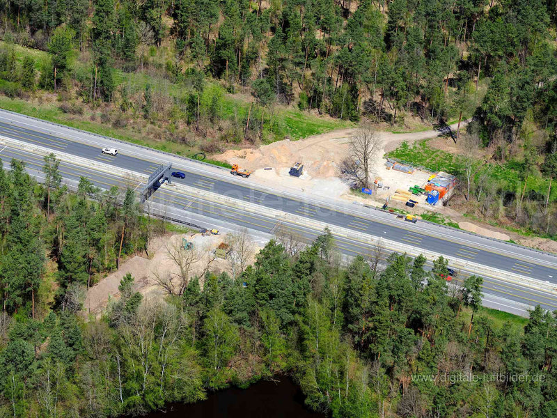 Luftaufnahme Autobahn A9 bei Schwaig in Nürnberg | Mittelfranken, Bayern