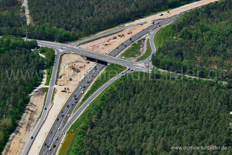 Luftaufnahme Autobahnausfahrt A73 Königshof in Nürnberg | Mittelfranken, Bayern