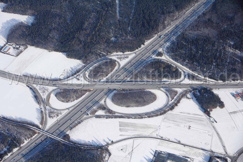 Luftaufnahme Autobahnkreuz in Nürnberg | Mittelfranken, Bayern