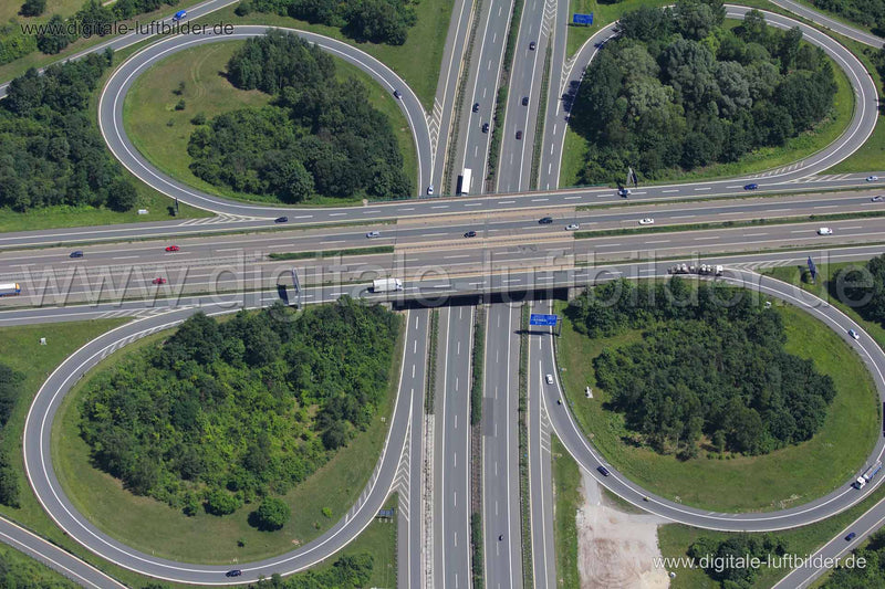 Luftaufnahme Autobahnkreuz A3 / A73 in Nürnberg | Mittelfranken, Bayern