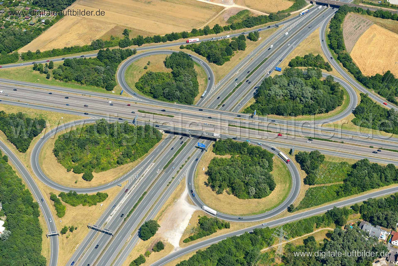 Luftaufnahme Autobahnkreuz A3 / A73 in Nürnberg | Mittelfranken, Bayern