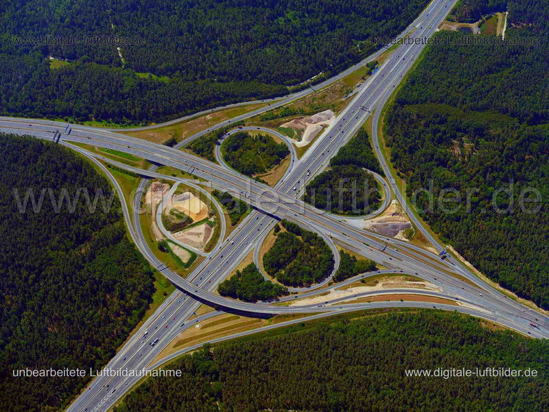 Luftaufnahme Autobahnkreuz A6 / A73 in Nürnberg | Mittelfranken, Bayern
