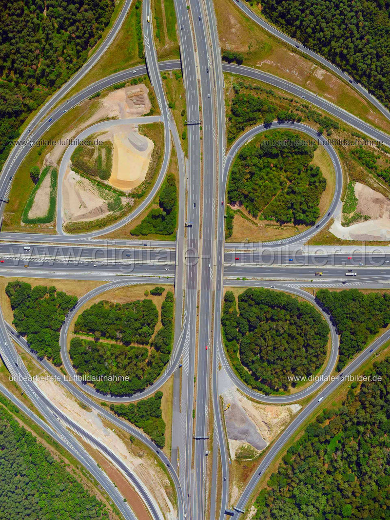 Luftaufnahme Autobahnkreuz A6 / A73 in Nürnberg | Mittelfranken, Bayern