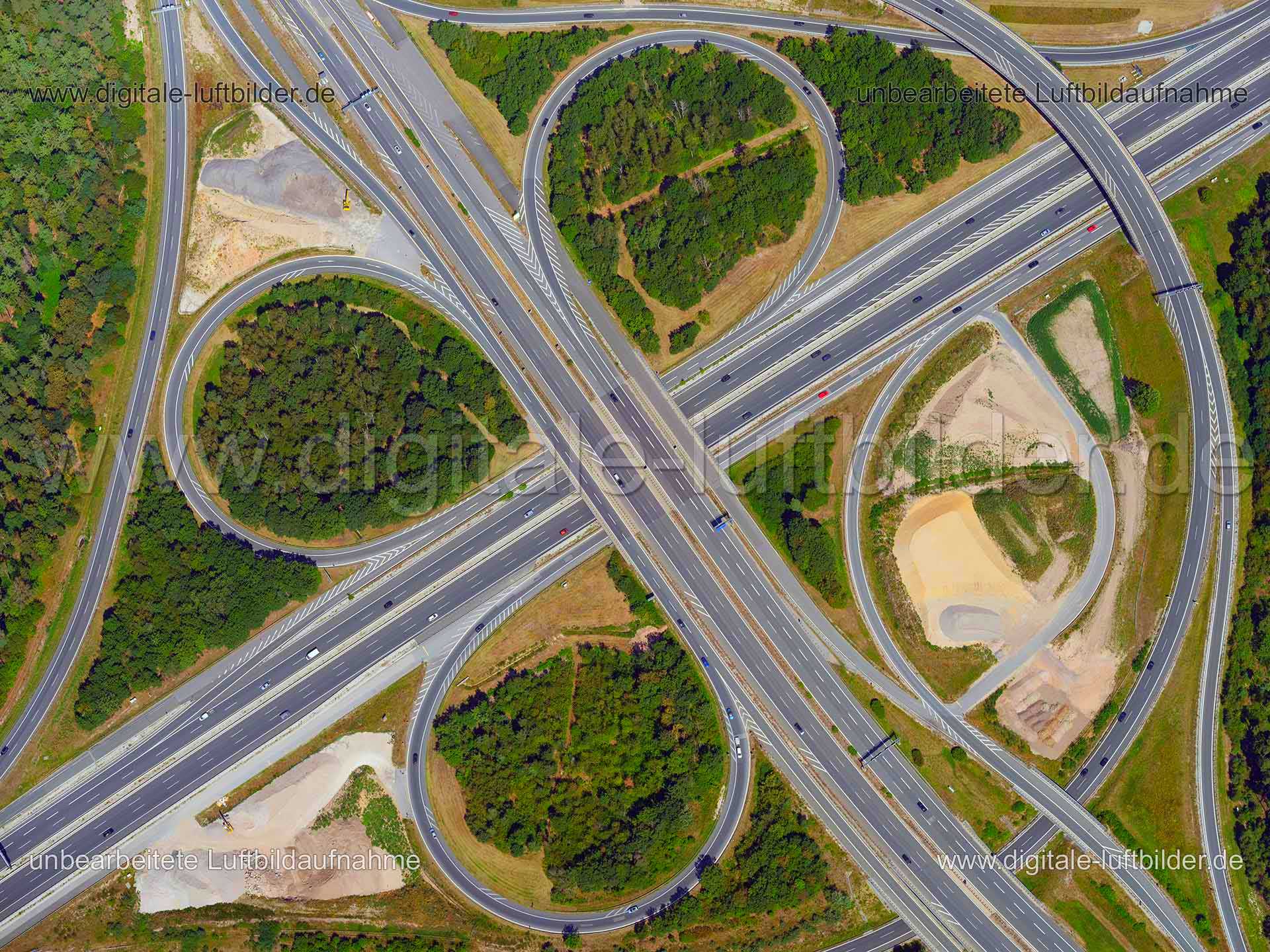 Luftaufnahme Autobahnkreuz A6 / A73 in Nürnberg | Mittelfranken, Bayern