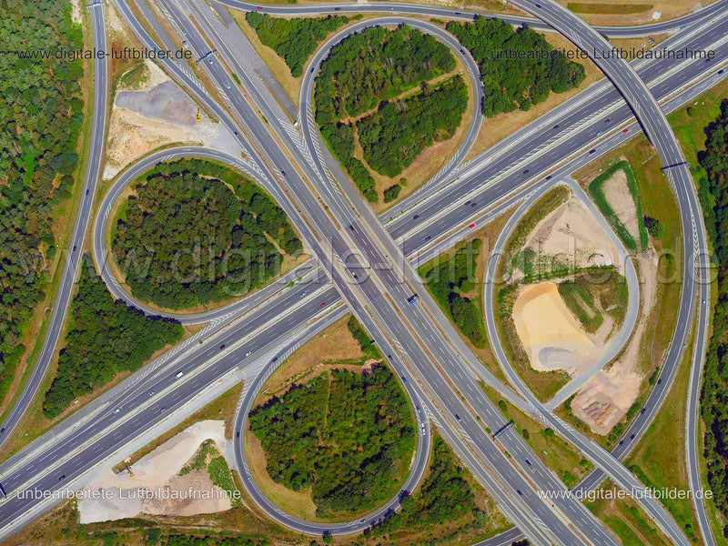 Luftaufnahme Autobahnkreuz A6 / A73 in Nürnberg | Mittelfranken, Bayern