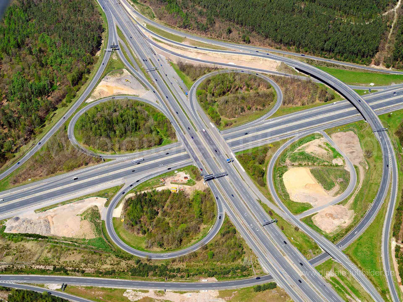 Luftaufnahme Autobahnkreuz A6 / A73 in Nürnberg | Mittelfranken, Bayern