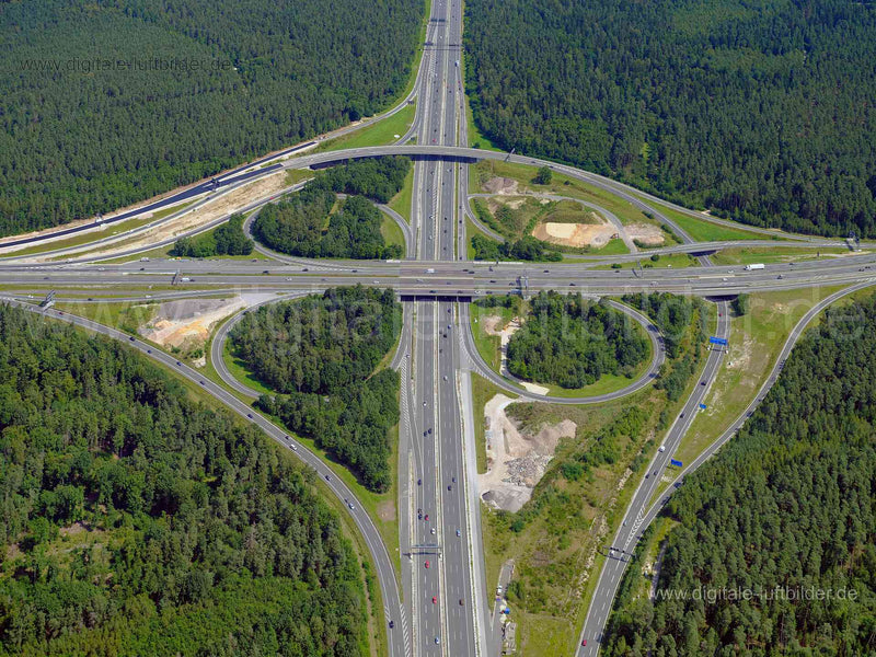 Luftaufnahme Autobahnkreuz A6 / A73 in Nürnberg | Mittelfranken, Bayern