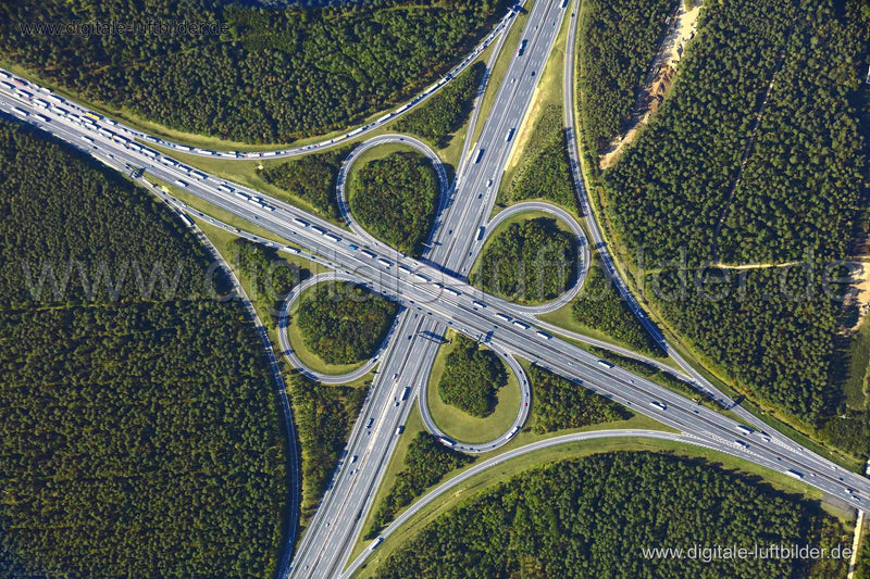 Luftaufnahme Autobahnkreuz Nürnberg-Ost in Nürnberg | Mittelfranken, Bayern