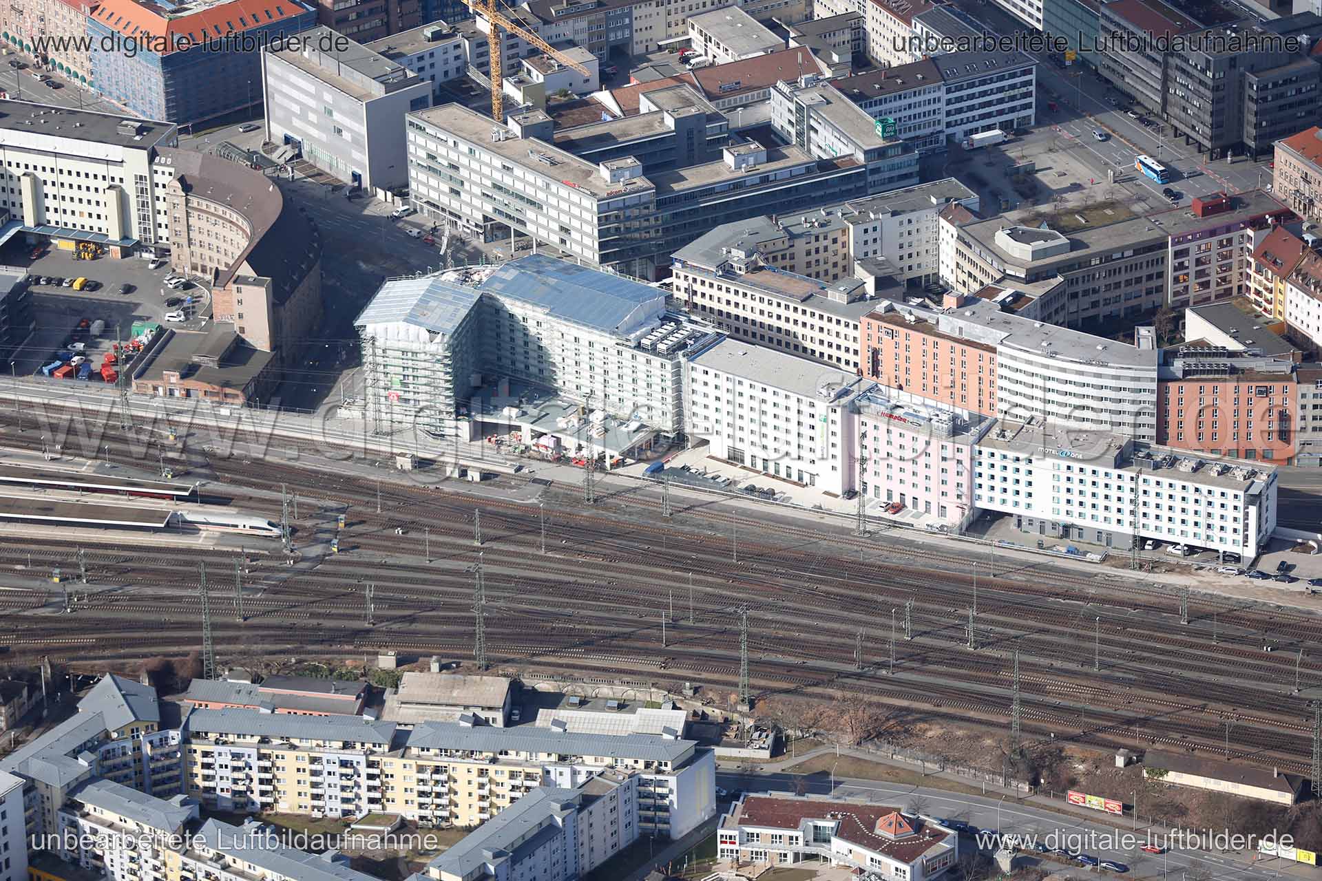 Luftaufnahme Bahnhofstraße in Nürnberg | Mittelfranken, Bayern