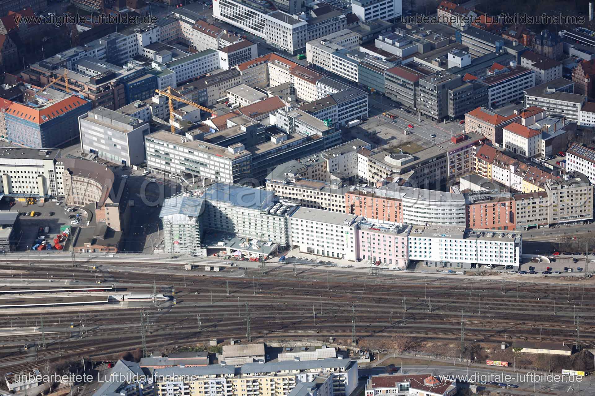 Luftaufnahme Bahnhofstraße in Nürnberg | Mittelfranken, Bayern