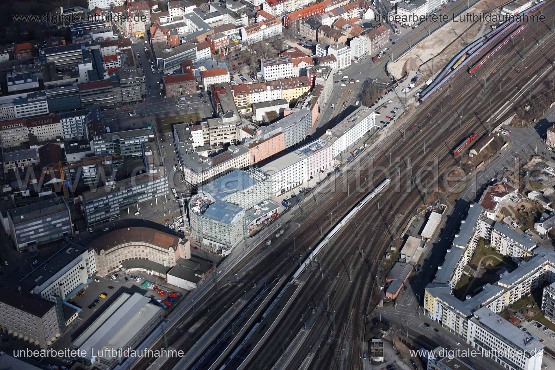 Luftaufnahme Bahnhofstraße in Nürnberg | Mittelfranken, Bayern