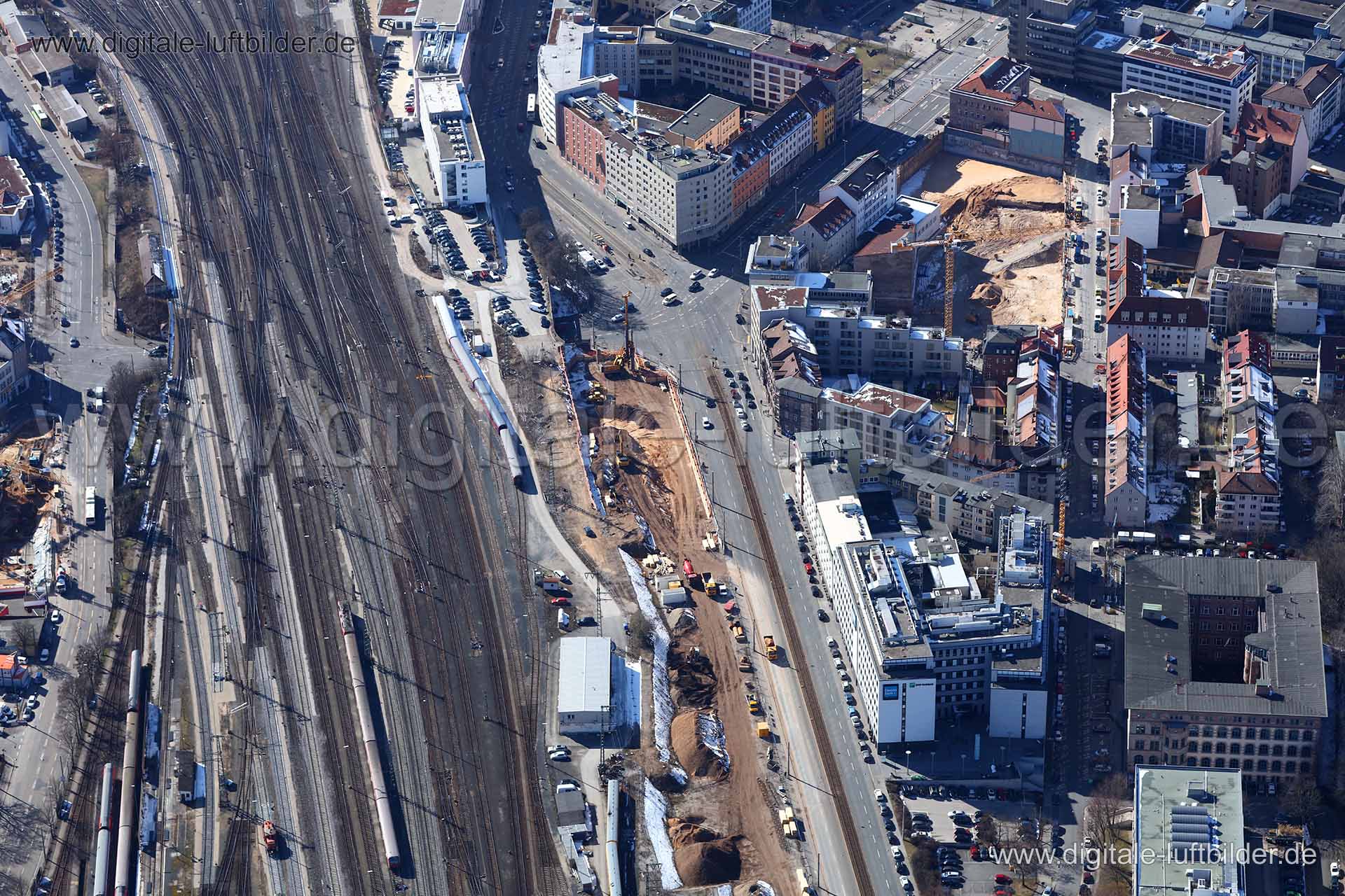 Luftaufnahme Bahnhofstraße in Nürnberg | Mittelfranken, Bayern