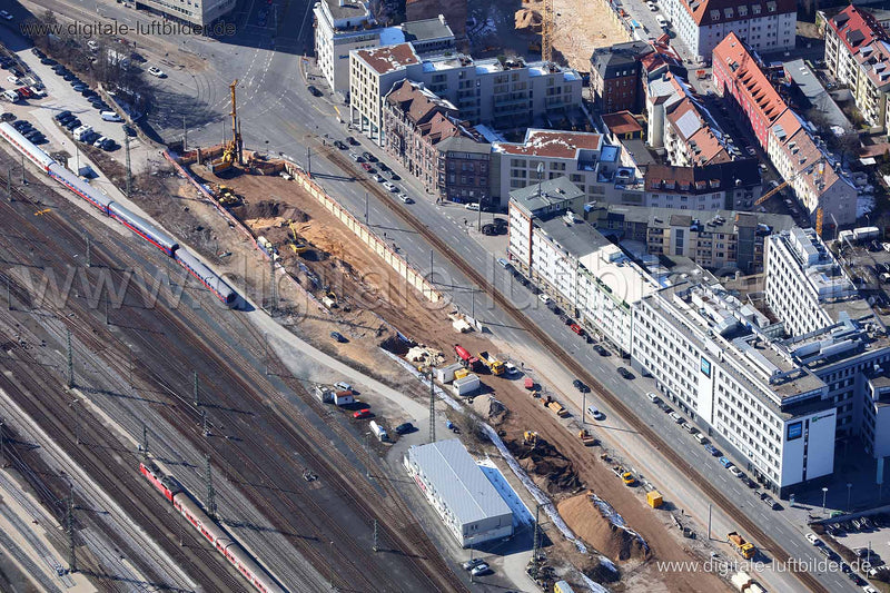 Luftaufnahme Bahnhofstraße in Nürnberg | Mittelfranken, Bayern