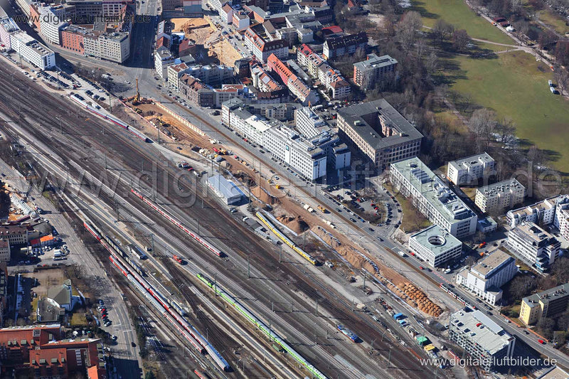 Luftaufnahme Bahnhofstraße in Nürnberg | Mittelfranken, Bayern