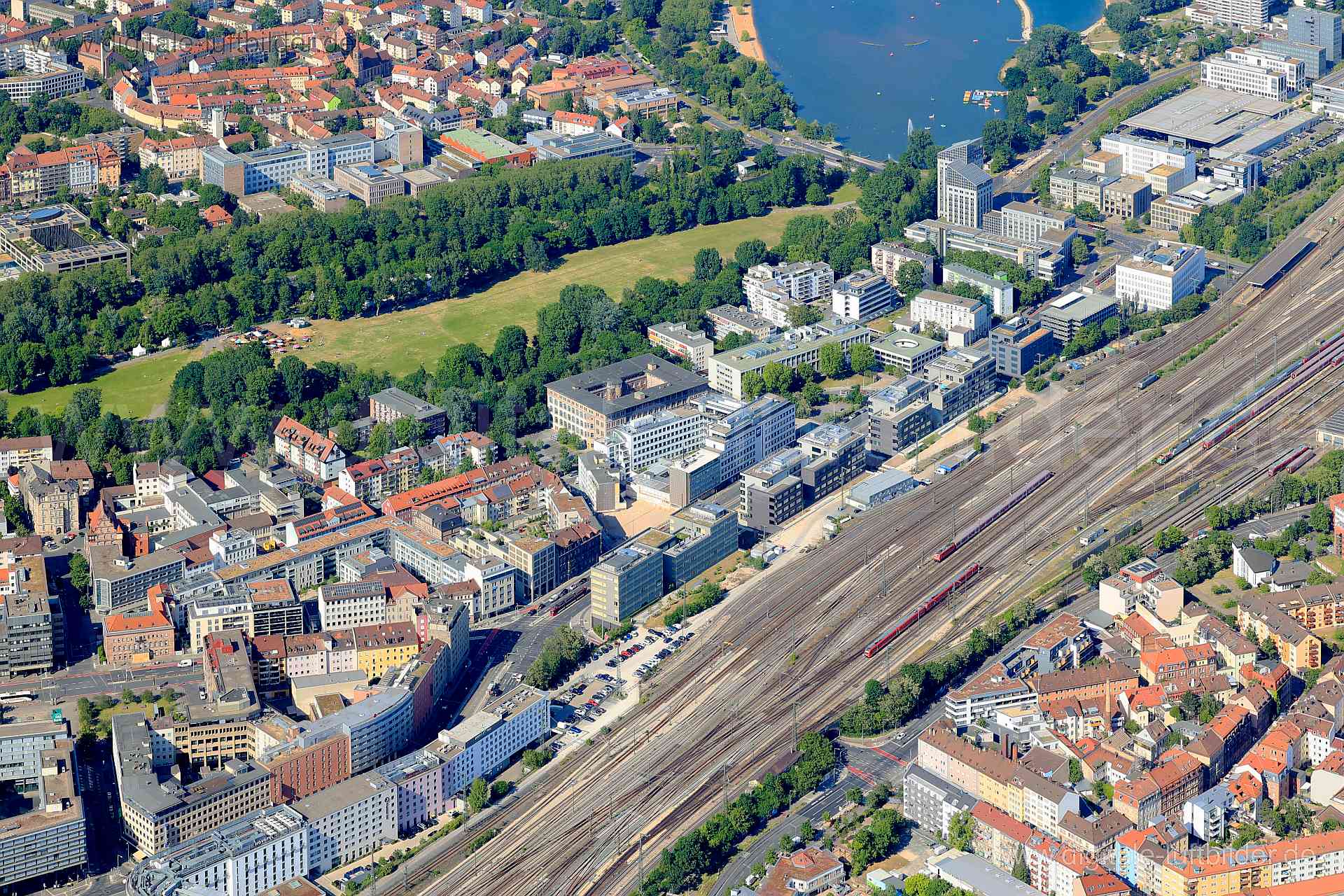 Luftaufnahme Bahnhofstraße in Nürnberg | Mittelfranken, Bayern