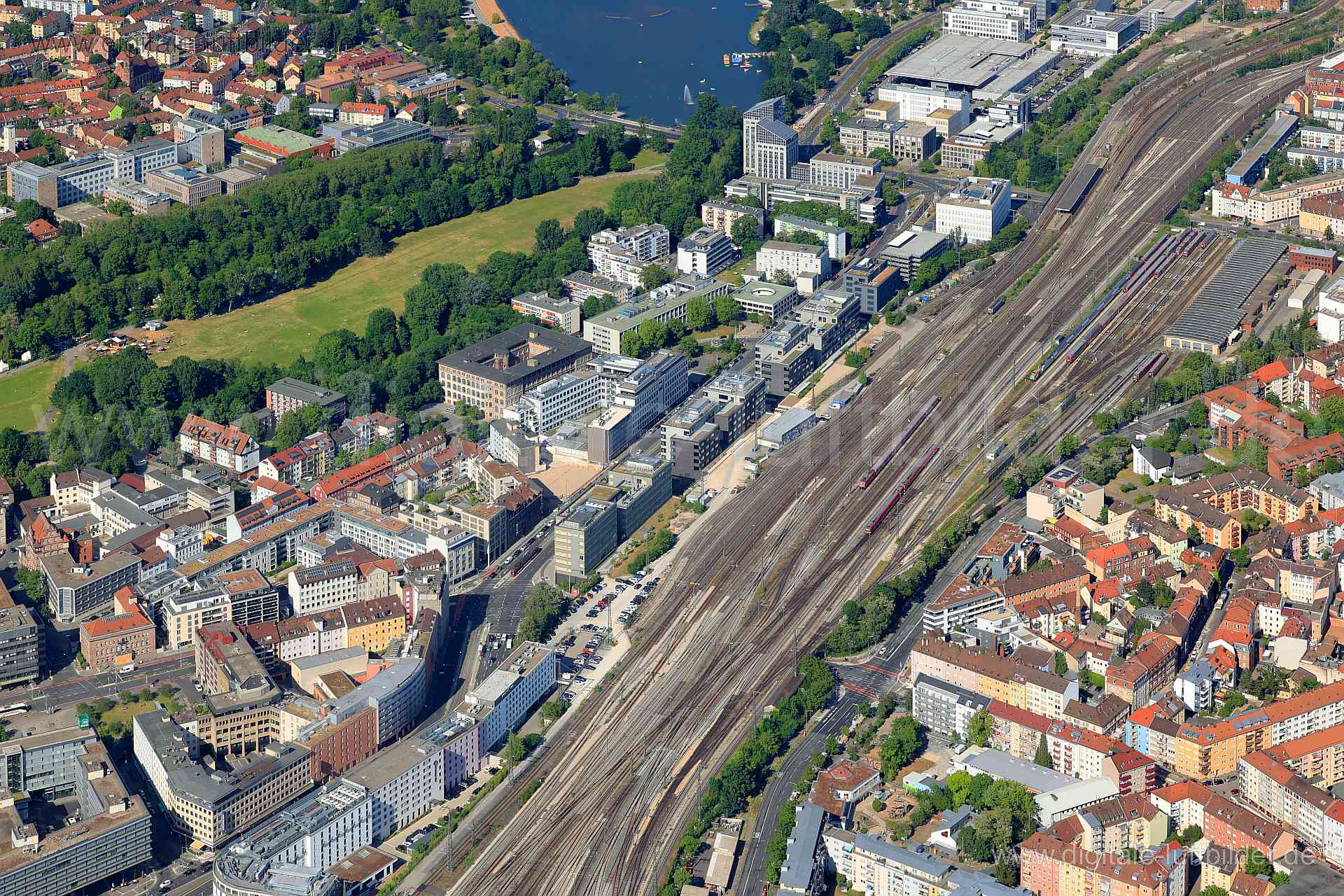 Luftaufnahme Bahnhofstraße in Nürnberg | Mittelfranken, Bayern