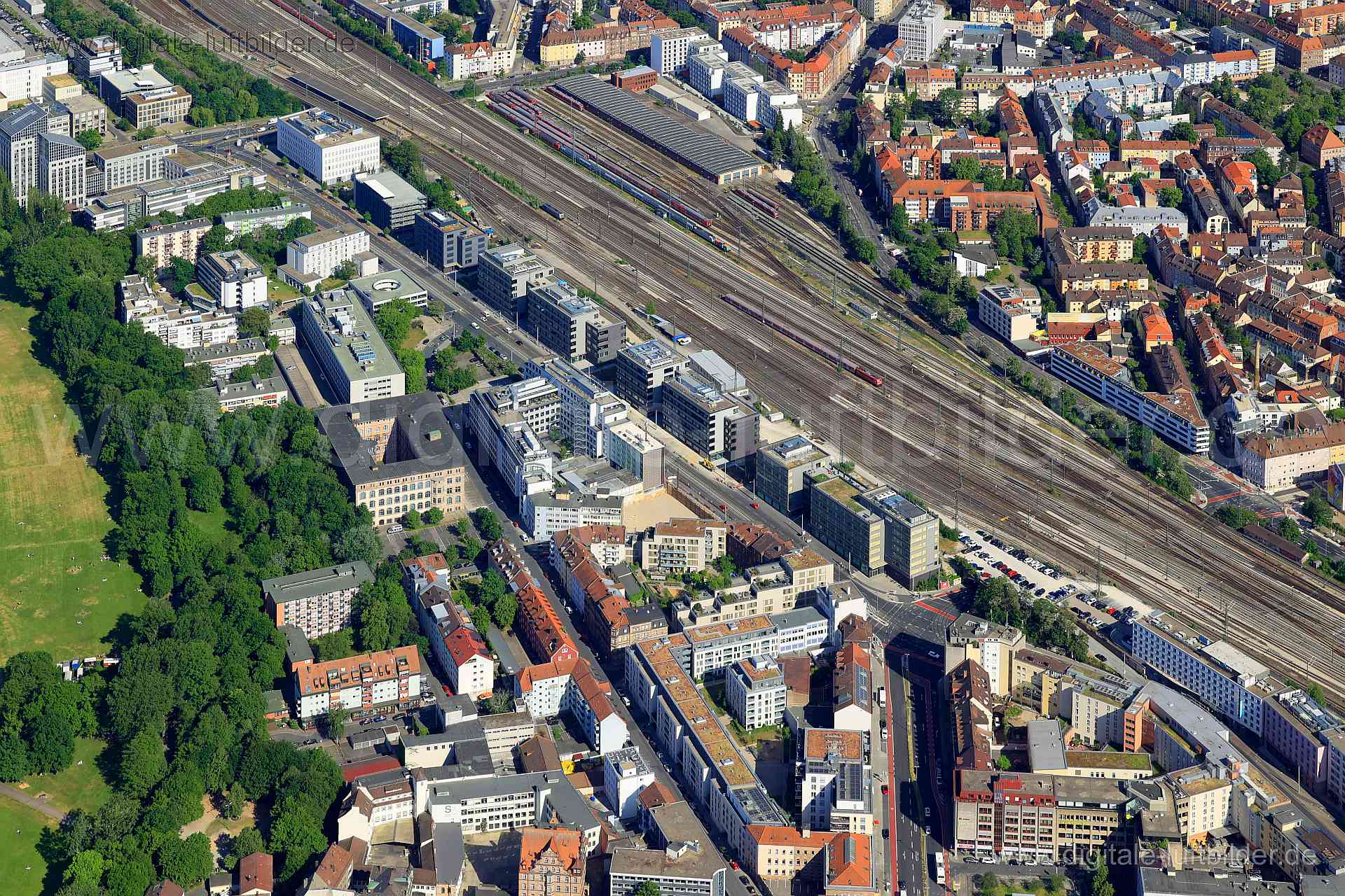 Luftaufnahme Bahnhofstraße in Nürnberg | Mittelfranken, Bayern