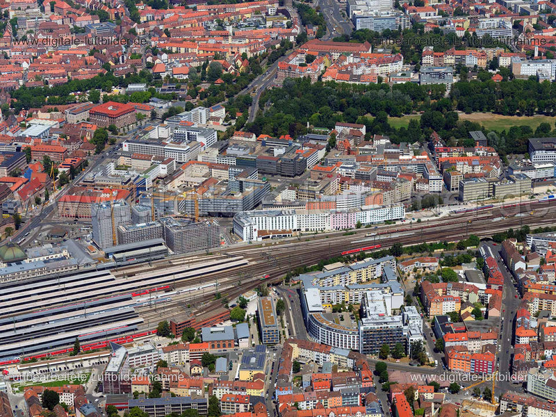 Luftaufnahme Bahnhofstraße in Nürnberg | Mittelfranken, Bayern