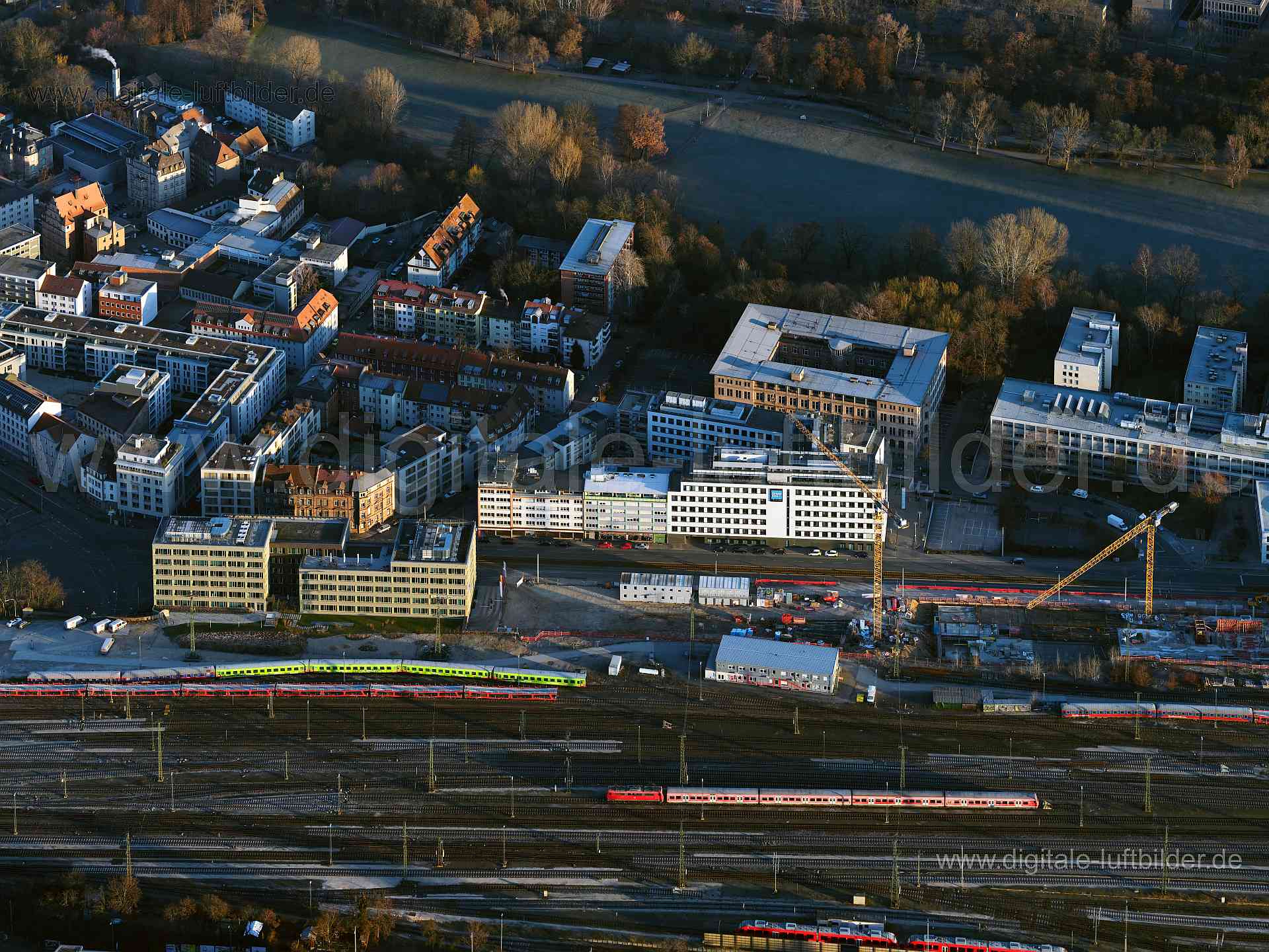 Luftaufnahme Bahnhofstraße in Nürnberg | Mittelfranken, Bayern