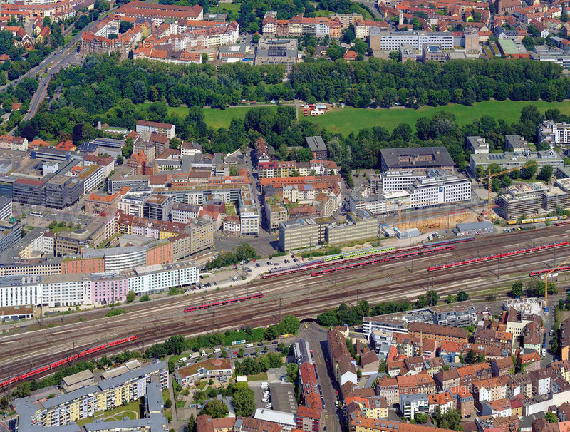 Luftaufnahme Bahnhofstraße in Nürnberg | Mittelfranken, Bayern