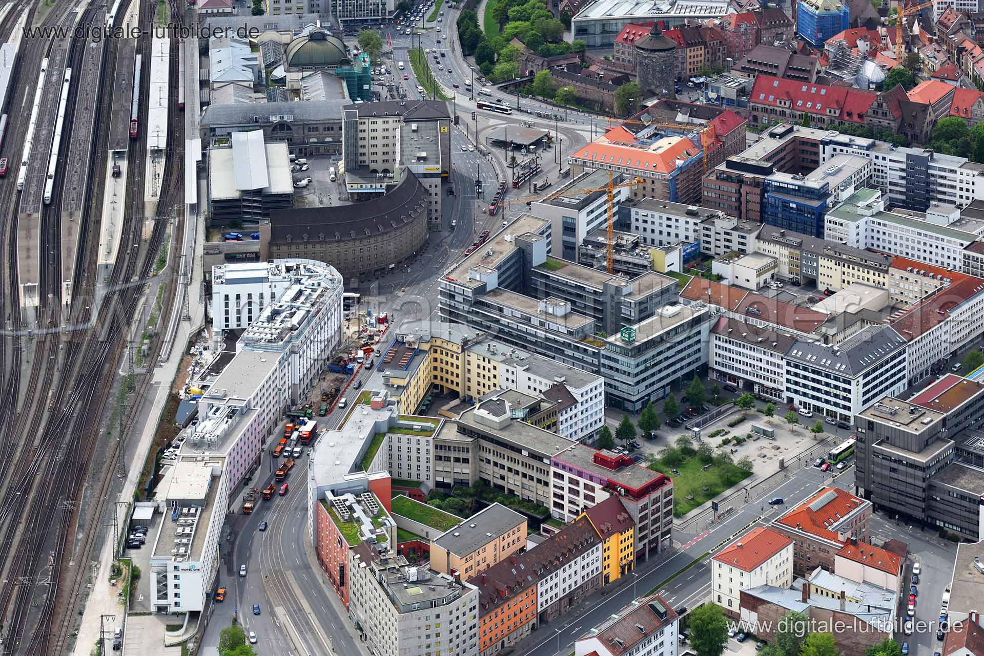 Luftaufnahme Bahnhofstraße in Nürnberg | Mittelfranken, Bayern