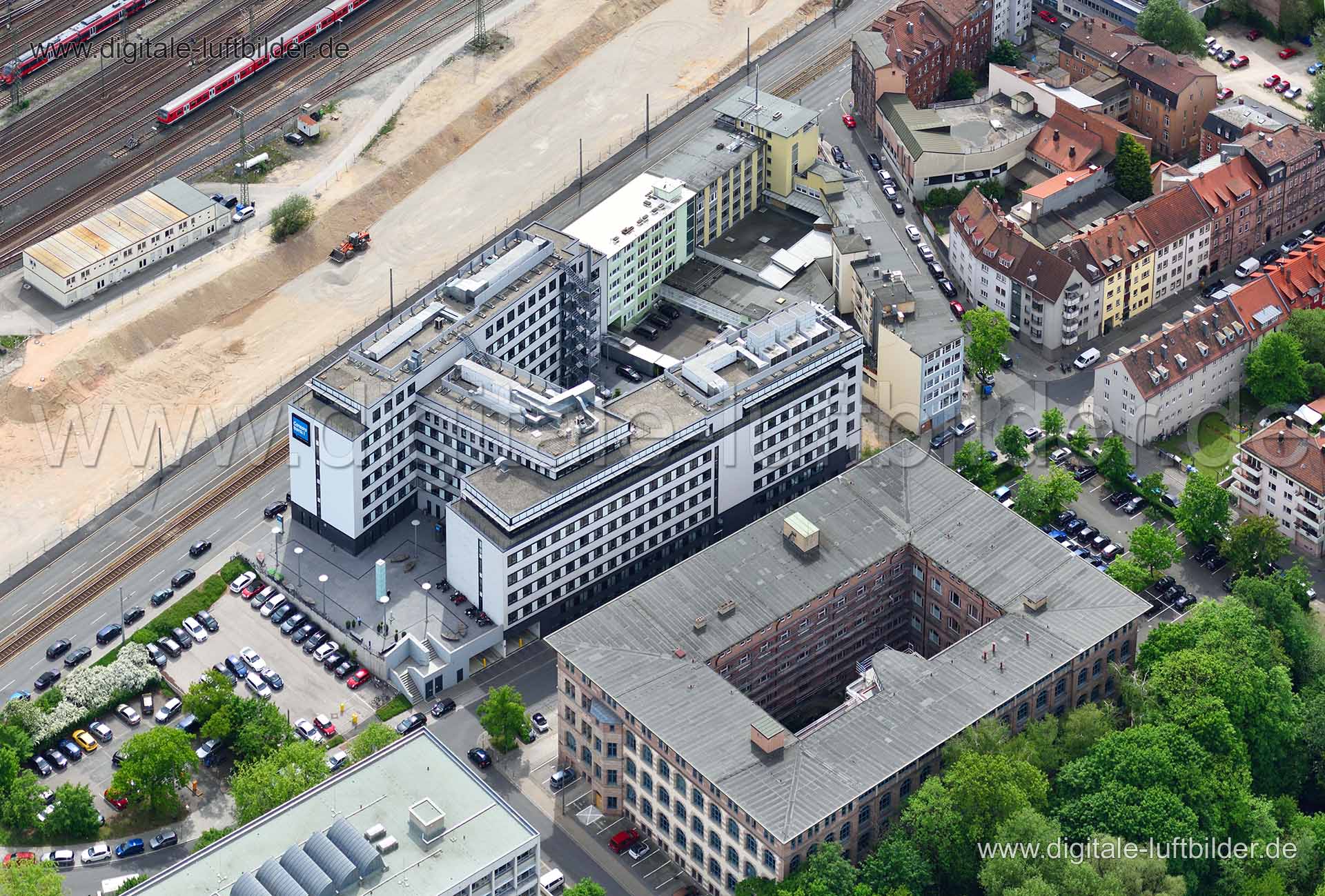Luftaufnahme Bahnhofstraße in Nürnberg | Mittelfranken, Bayern