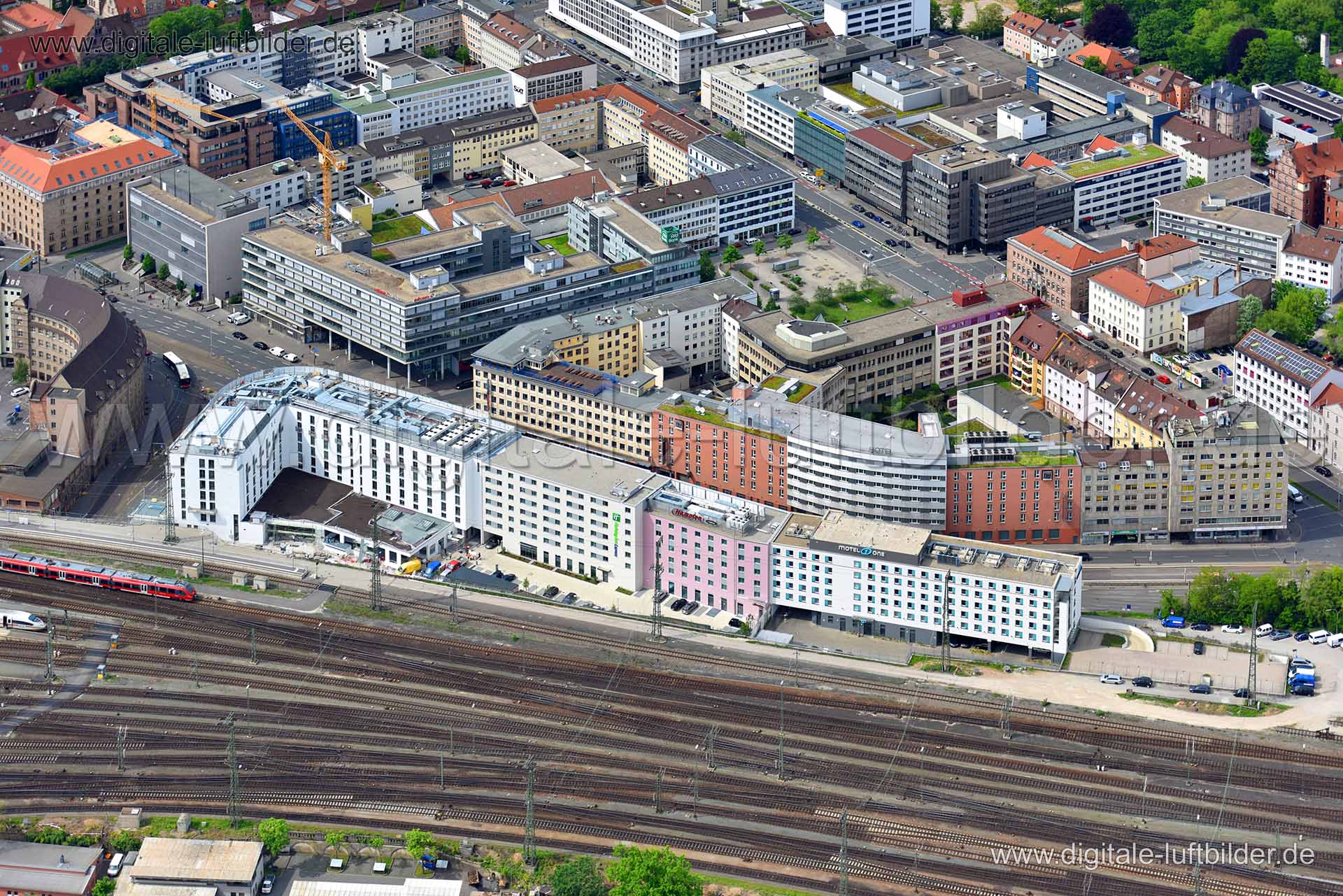 Luftaufnahme Bahnhofstraße in Nürnberg | Mittelfranken, Bayern