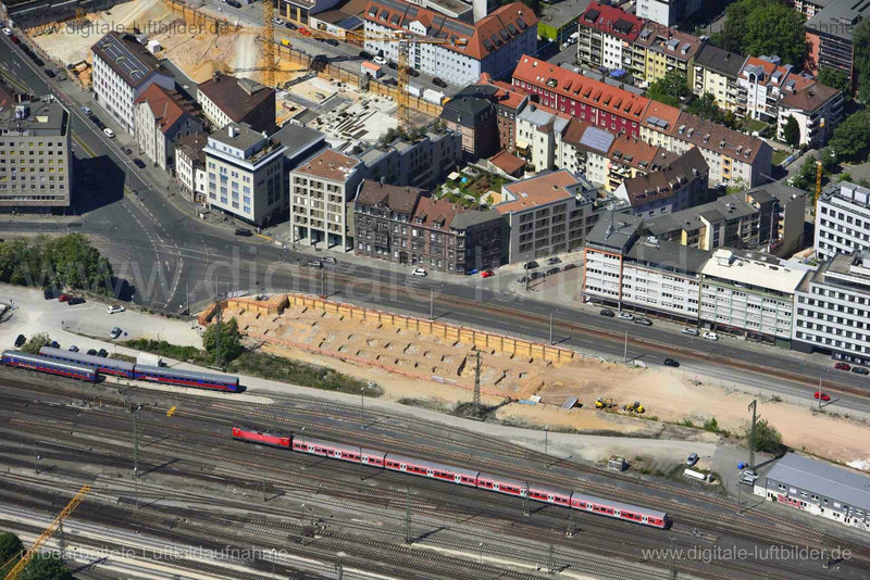 Luftaufnahme Bahnhofstraße in Nürnberg | Mittelfranken, Bayern