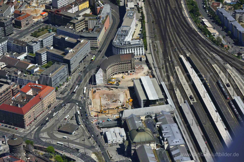 Luftaufnahme Bahnhofstraße in Nürnberg | Mittelfranken, Bayern