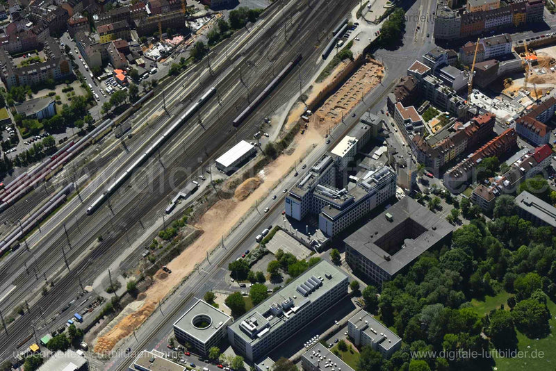 Luftaufnahme Bahnhofstraße in Nürnberg | Mittelfranken, Bayern