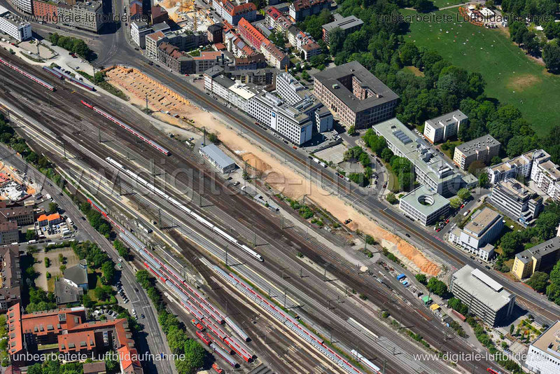 Luftaufnahme BAhnhofstraße in Nürnberg | Mittelfranken, Bayern