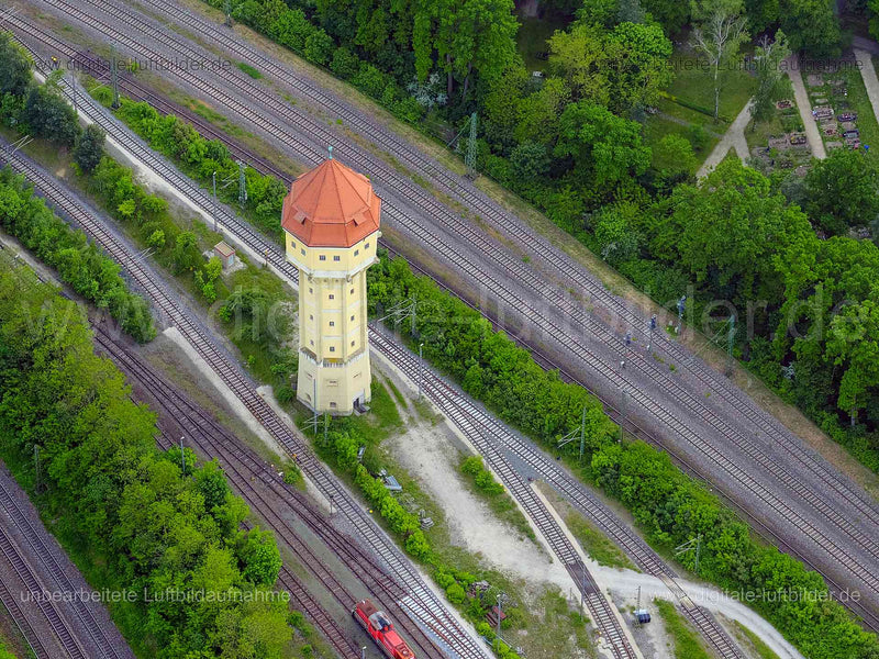 Luftaufnahme Bahnwasserturm in Nürnberg | Mittelfranken, Bayern