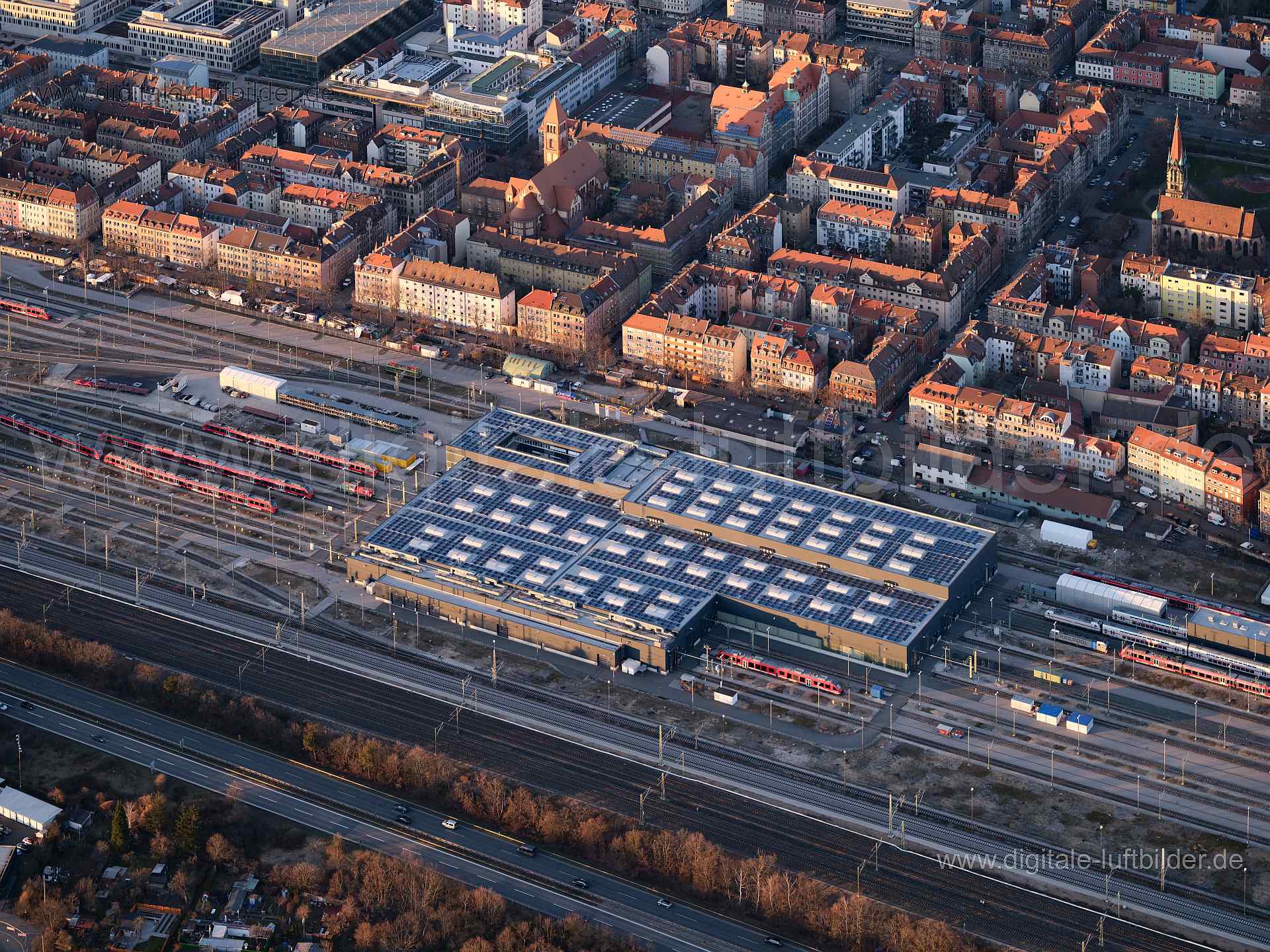 Luftaufnahme Bahnwerkstatt in Nürnberg | Mittelfranken, Bayern