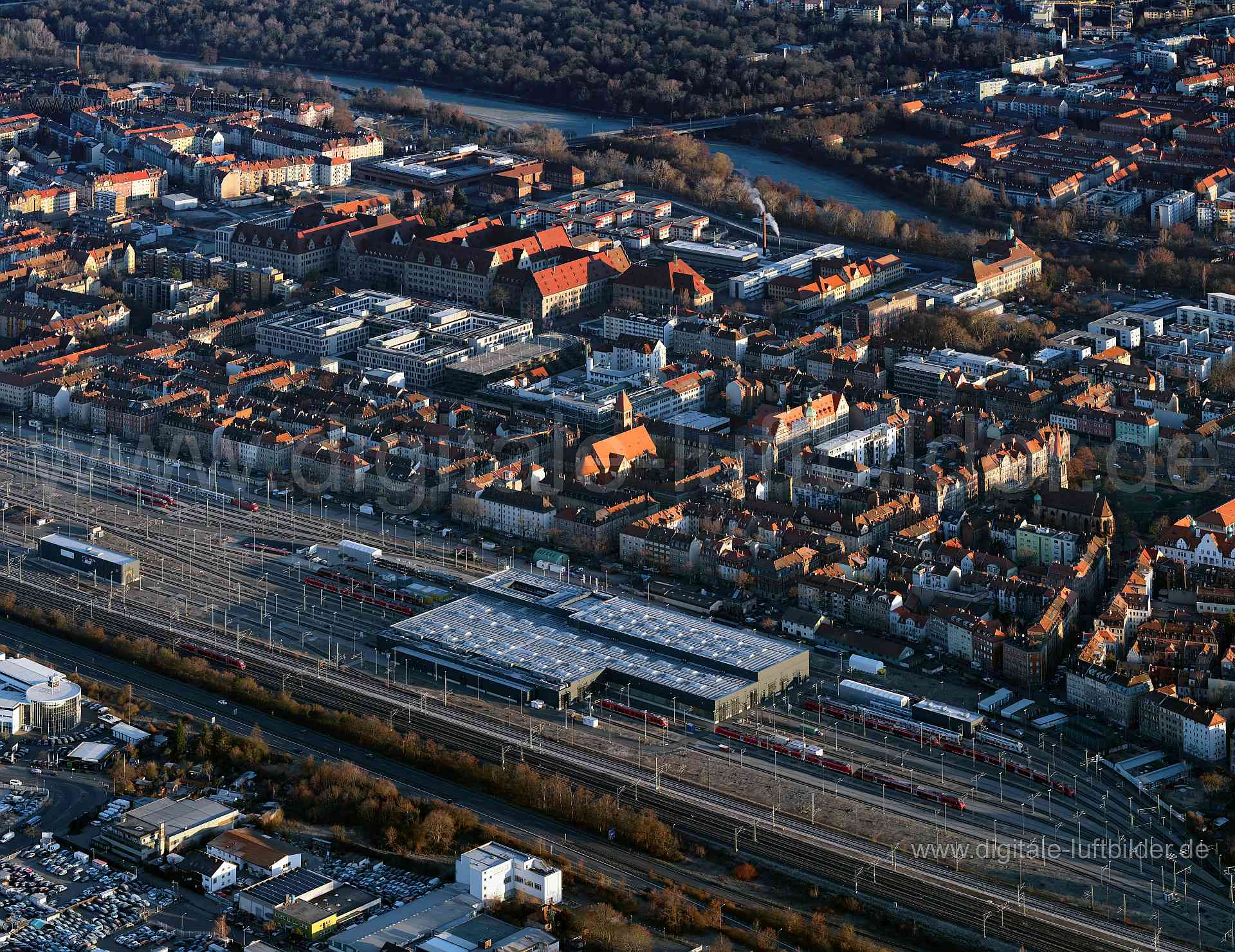 Luftaufnahme Bahnwerkstatt in Nürnberg | Mittelfranken, Bayern