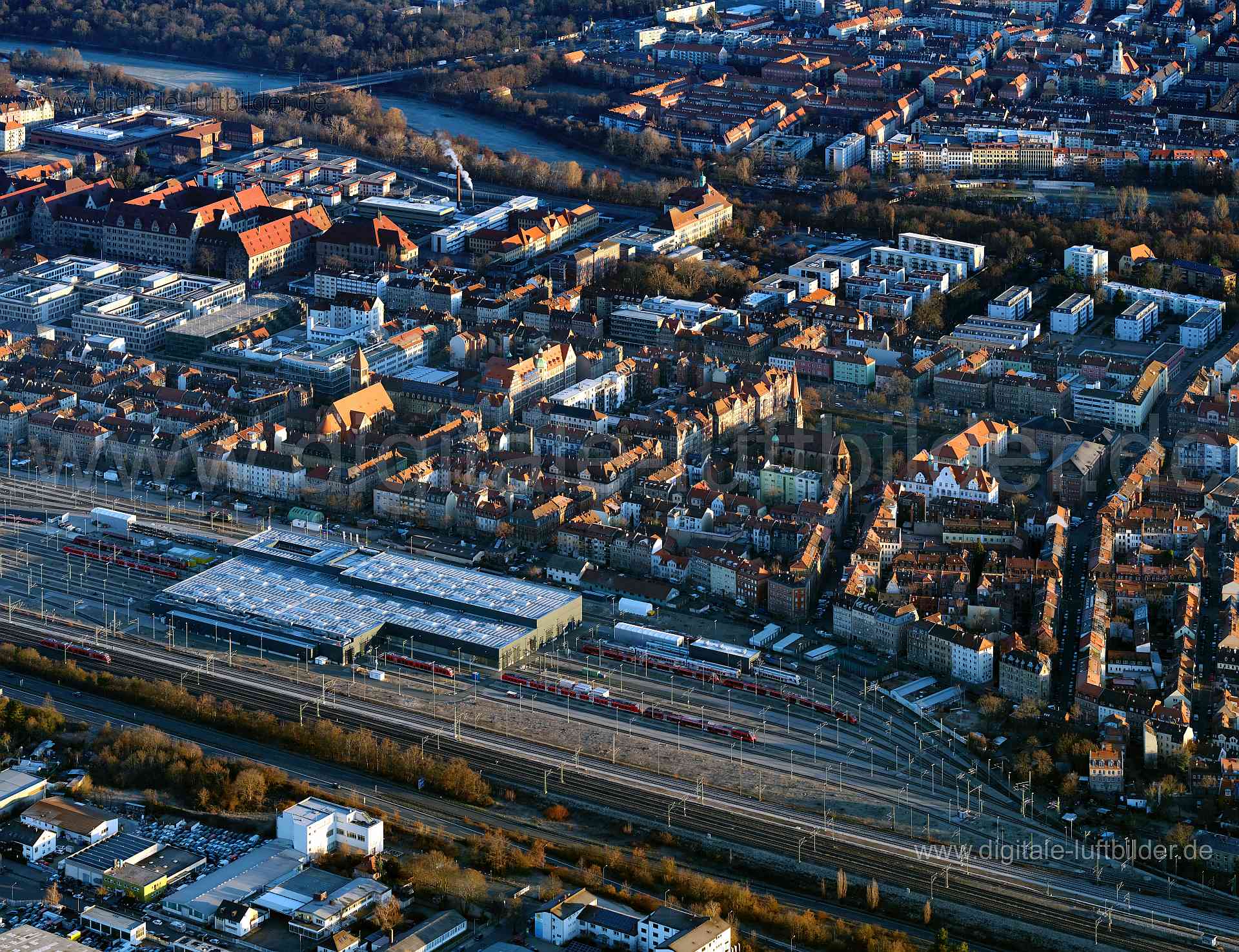 Luftaufnahme Bahnwerkstatt in Nürnberg | Mittelfranken, Bayern