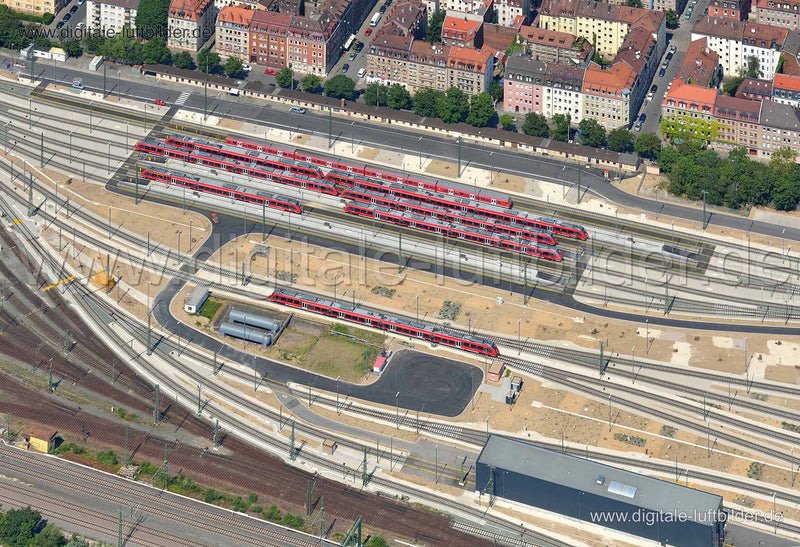Luftaufnahme Bahnwerkstatt in Nürnberg | Mittelfranken, Bayern