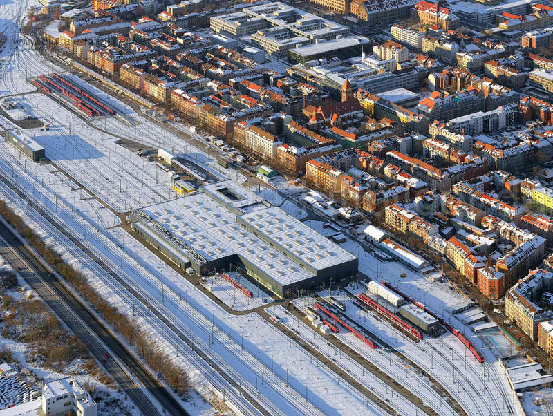 Luftaufnahme Bahnwerkstatt Austraße in Nürnberg | Mittelfranken, Bayern