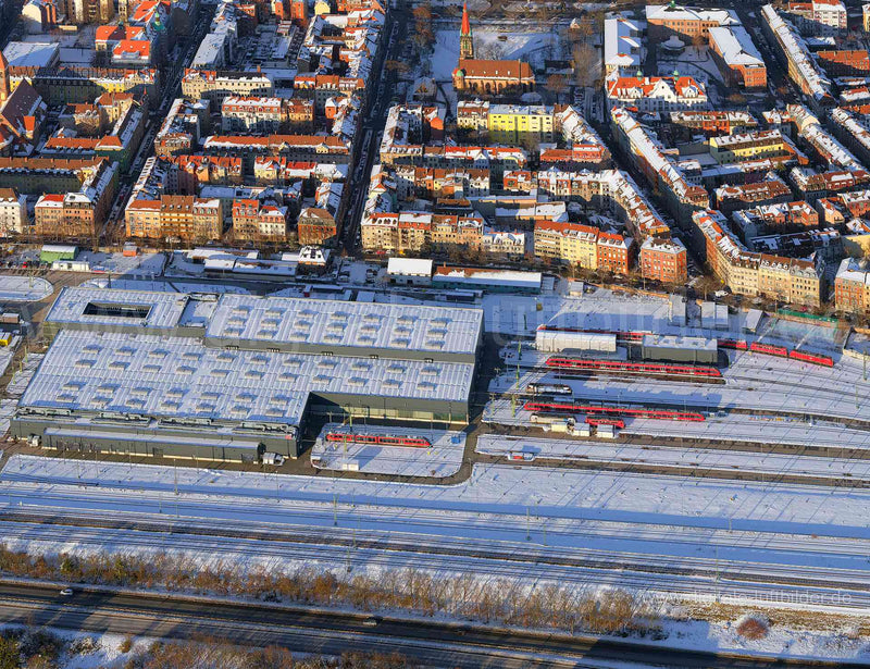 Luftaufnahme Bahnwerkstatt Austraße in Nürnberg | Mittelfranken, Bayern