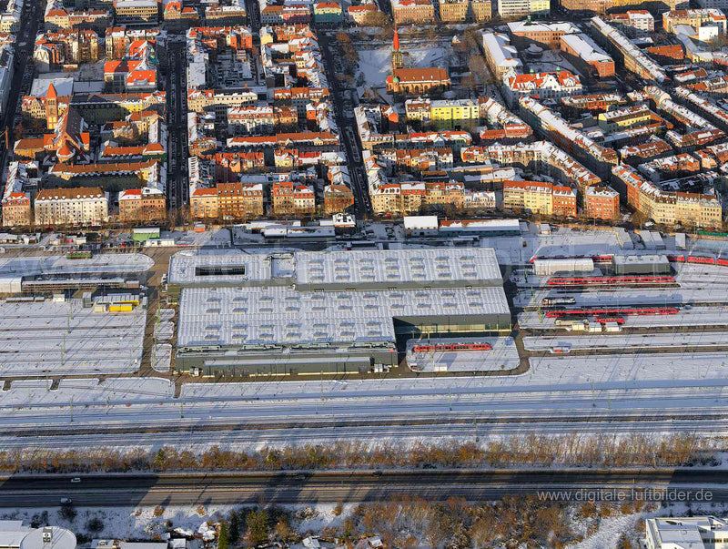 Luftaufnahme Bahnwerkstatt Austraße in Nürnberg | Mittelfranken, Bayern