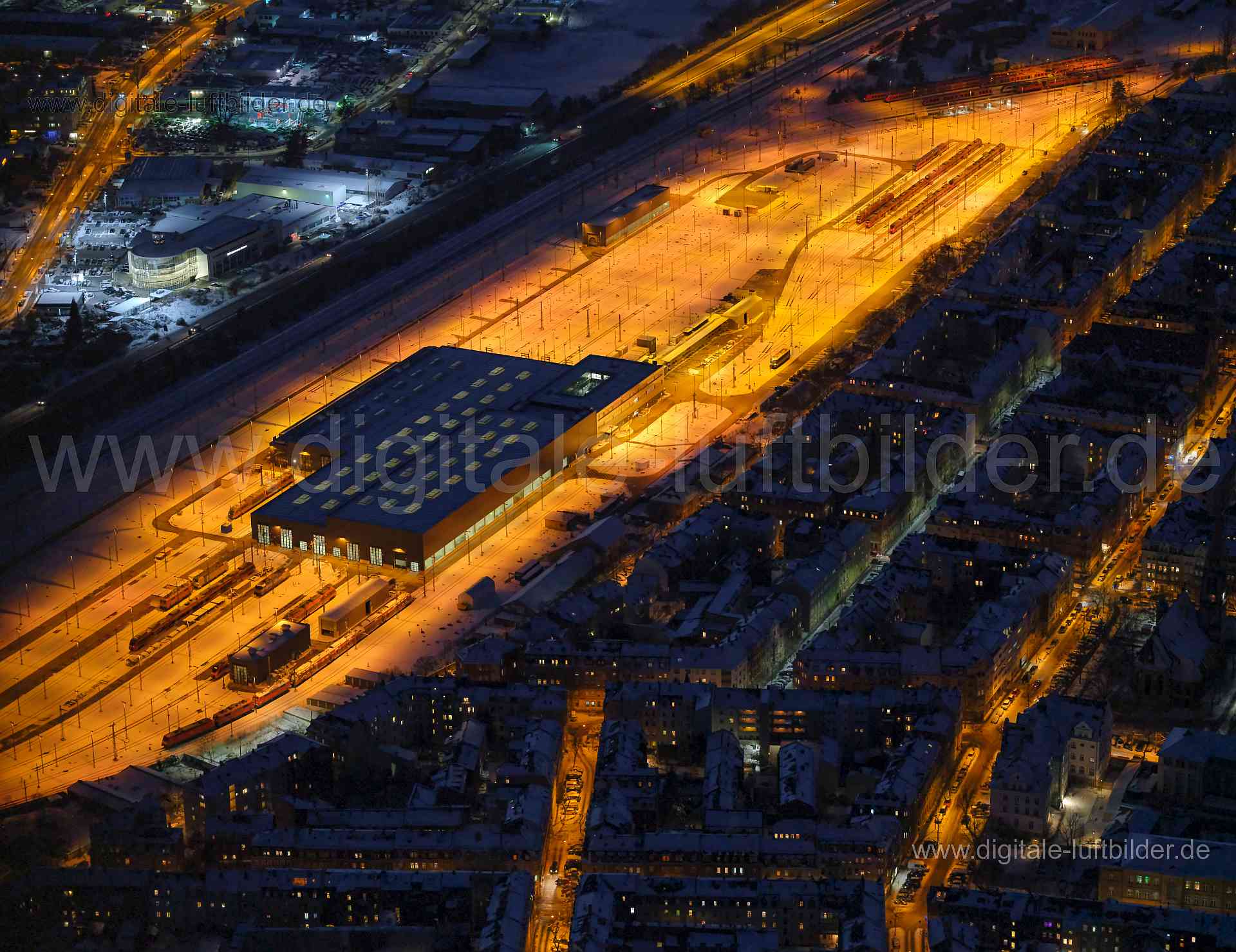 Luftaufnahme Bahnwerkstatt Austraße in Nürnberg | Mittelfranken, Bayern