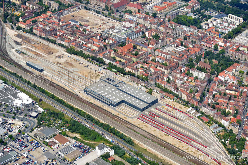 Luftaufnahme Bahnwerkstatt Austraße in Nürnberg | Mittelfranken, Bayern
