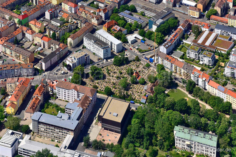 Luftaufnahme Bartholomäusfriedhof in Nürnberg | Mittelfranken, Bayern